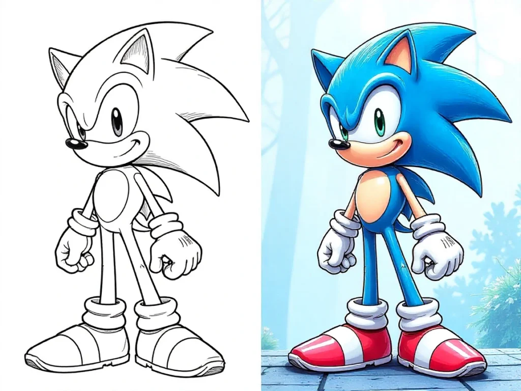 sonic coloring pages