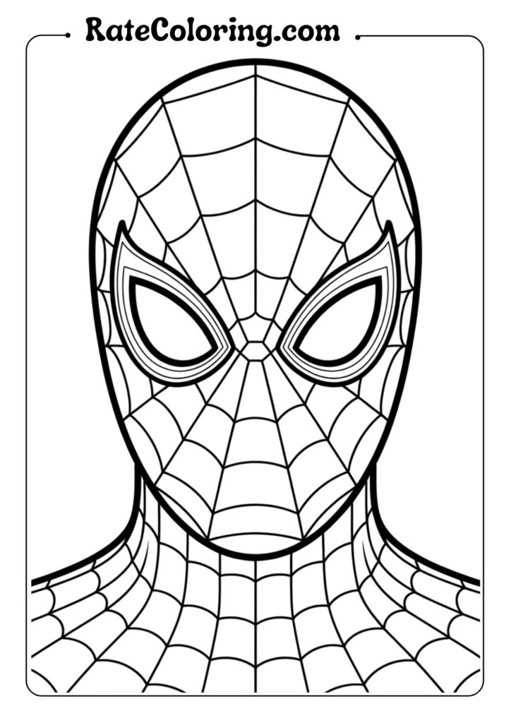 Black and white Spiderman mask illustration