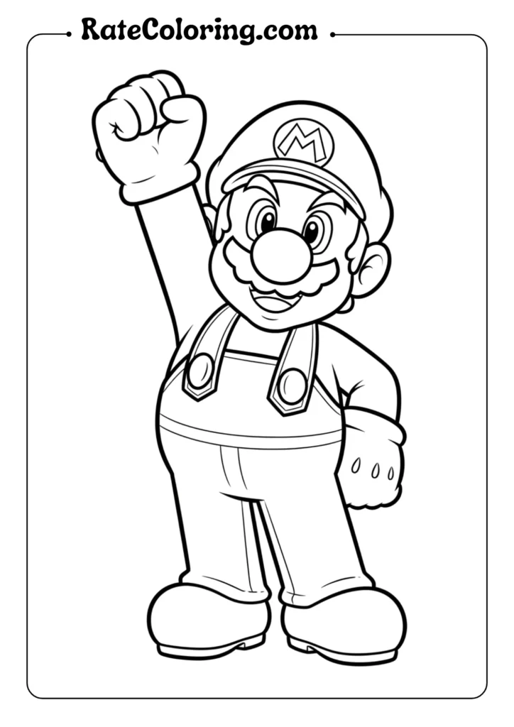 Engaging Mario coloring pages for kids, offering a delightful way to explore art and creativity with their favorite characters