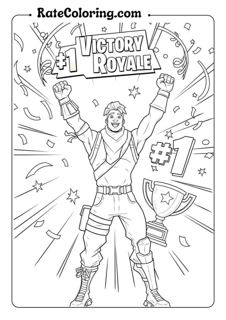 Engaging Fortnite coloring pages for kids, filled with characters and adventures, perfect for creative fun and relaxation.