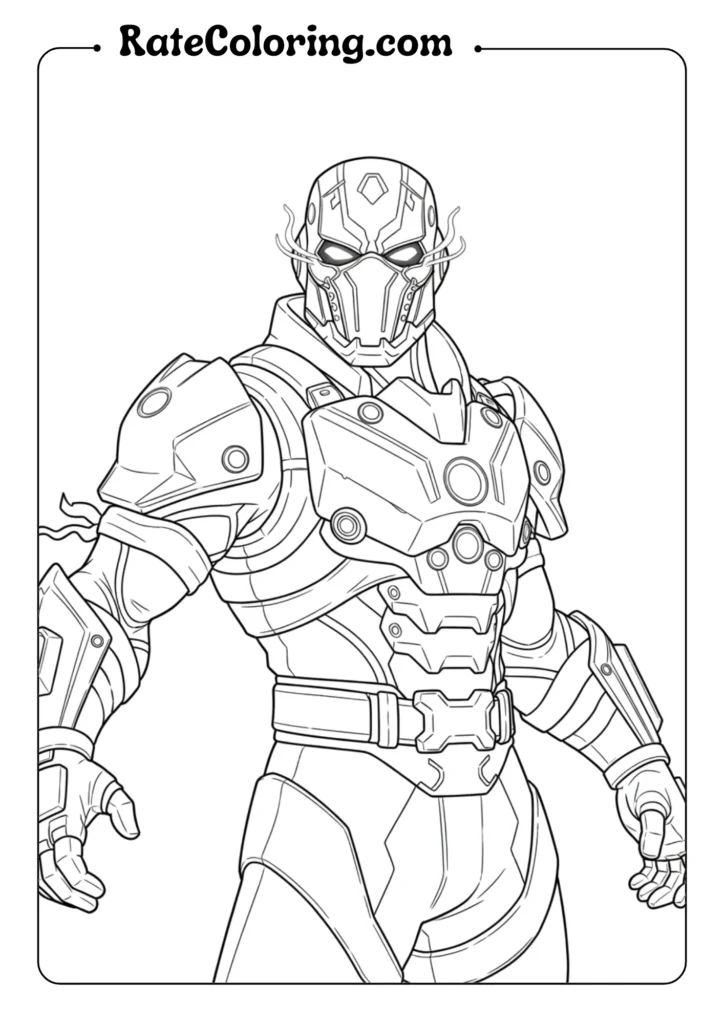 Fun Avengers and Fortnite coloring pages for kids, featuring popular characters ready to be colored in vibrant hues.