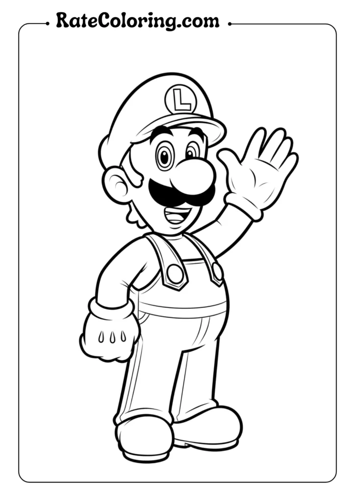 Colorful Mario-themed coloring pages designed for kids, showcasing beloved characters and playful scenes