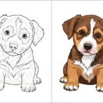 puppy coloring page
