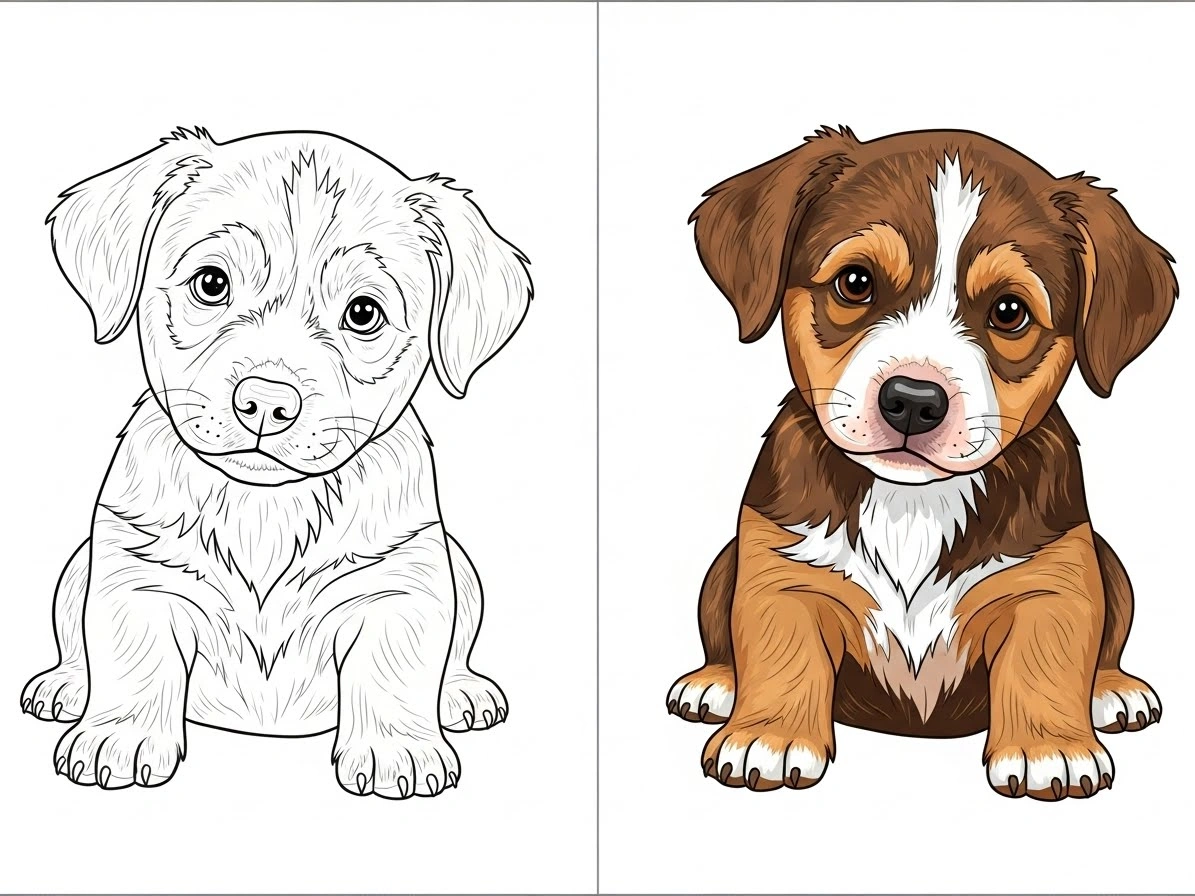 puppy coloring page