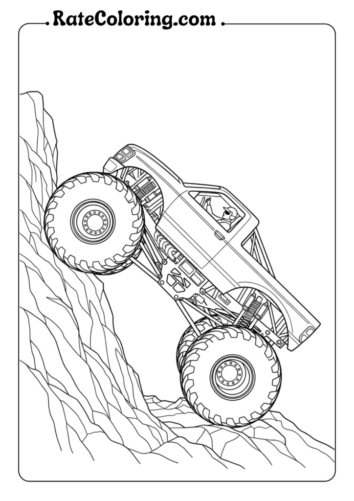 Fun monster truck coloring pages for kids featuring various designs and styles to spark creativity and imagination.