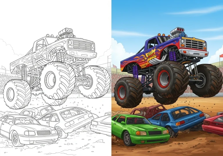 monster truck coloring pages