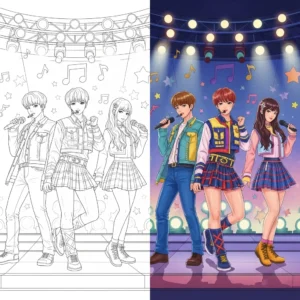 kpop demon hunters coloring pages