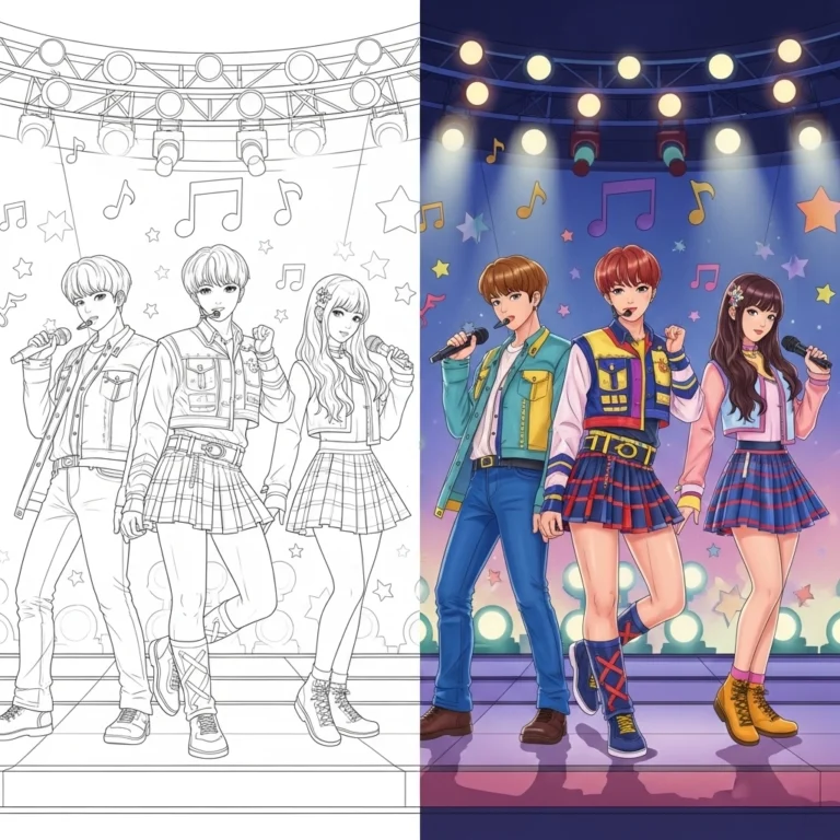 kpop demon hunters coloring pages