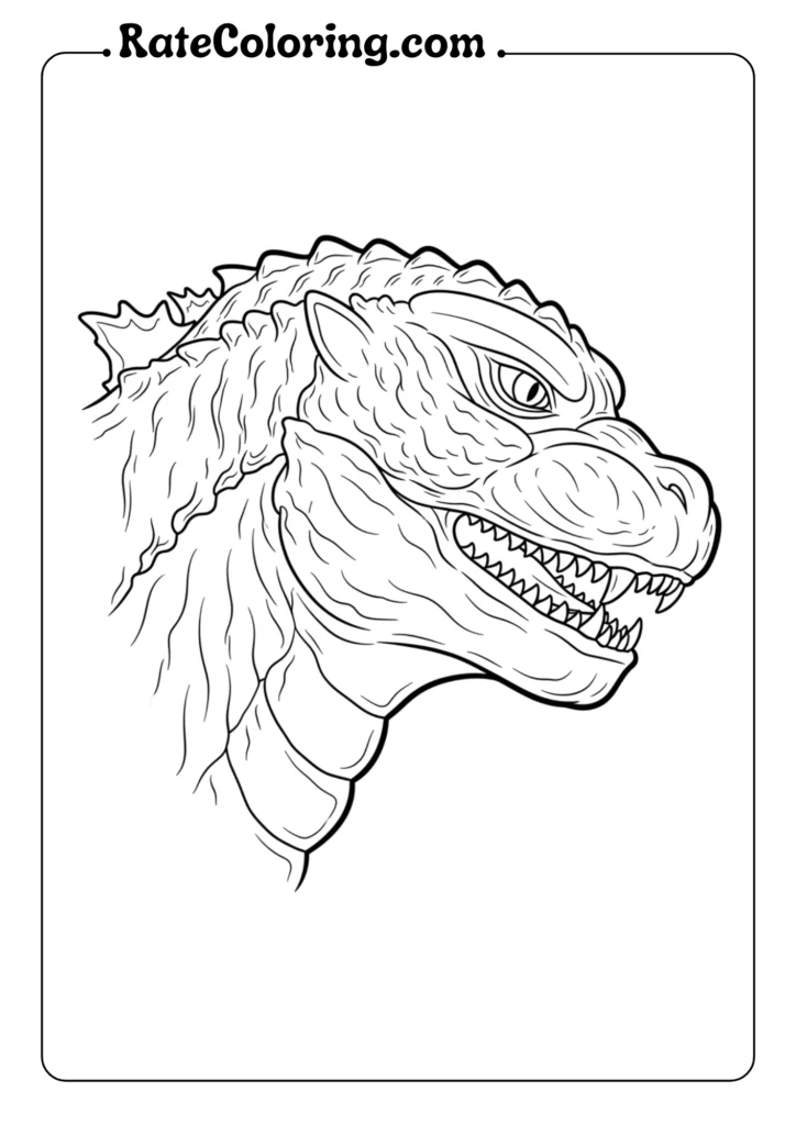 Fun coloring pages featuring Godzilla, perfect for kids to unleash their creativity and imagination
