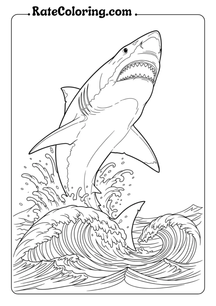 Fun shark coloring pages for kids featuring various shark designs ready to be colored in vibrant hues.