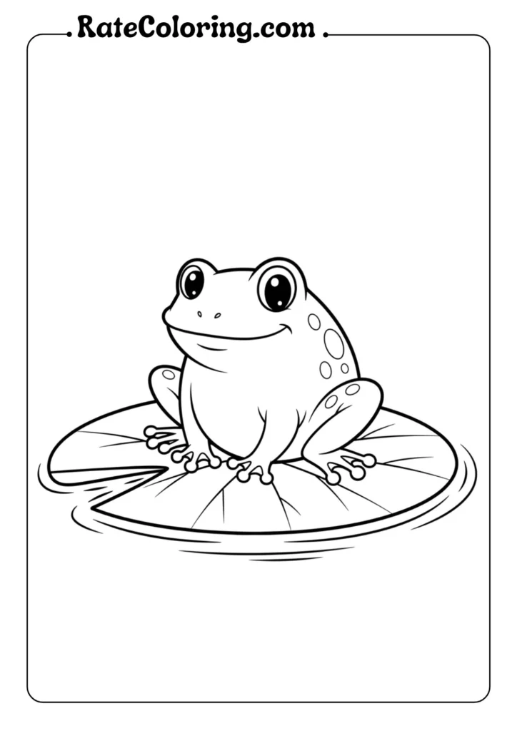 Fun frog coloring pages for kids, featuring various frog designs ready to be colored in bright hues.